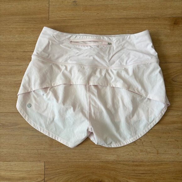 Lululemon Athletic Speed Up High Rise Lined Shorts 2.5” Flush Pink Women’s Sz 6 - Picture 2 of 8